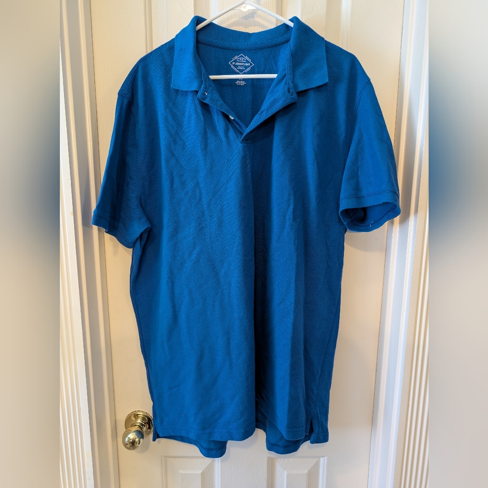 St John's Bay Legacy Polo 100% Cotton Blue XL
